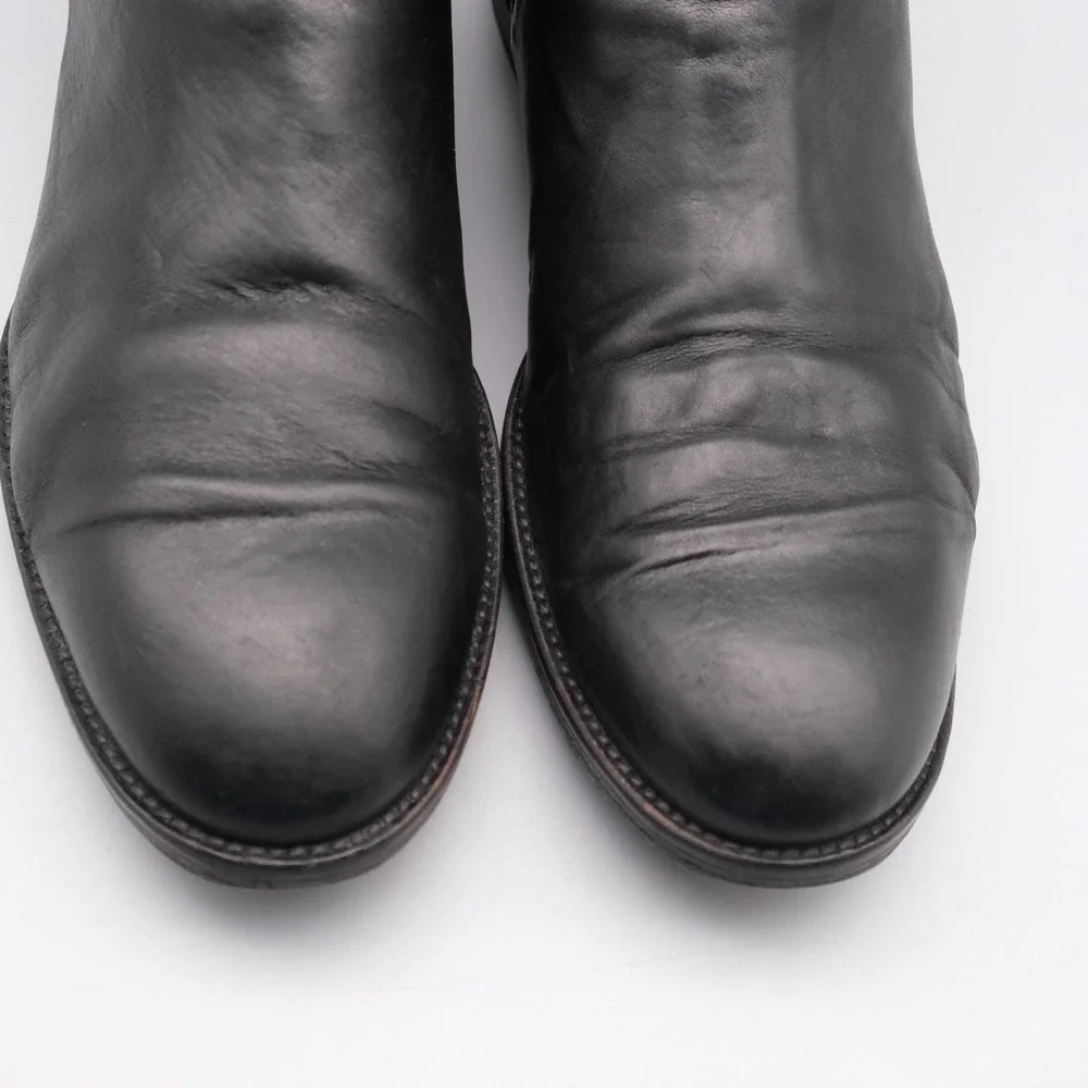 Zadig & Voltaire Chelsea Boots Mens Black Leather Minimalist 42 Rocker Style